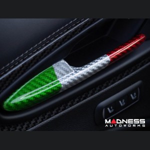 Alfa Romeo Stelvio Interior Door Handle Trim Set - Carbon Fiber - Italian Theme